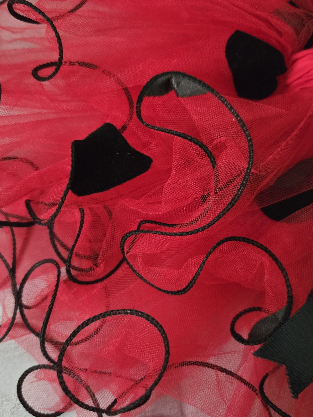 Ladybug Tutu Skirt Red Black Polka Dot Tulle Costume Birthday Party Photo Prop - Picture 4 of 9